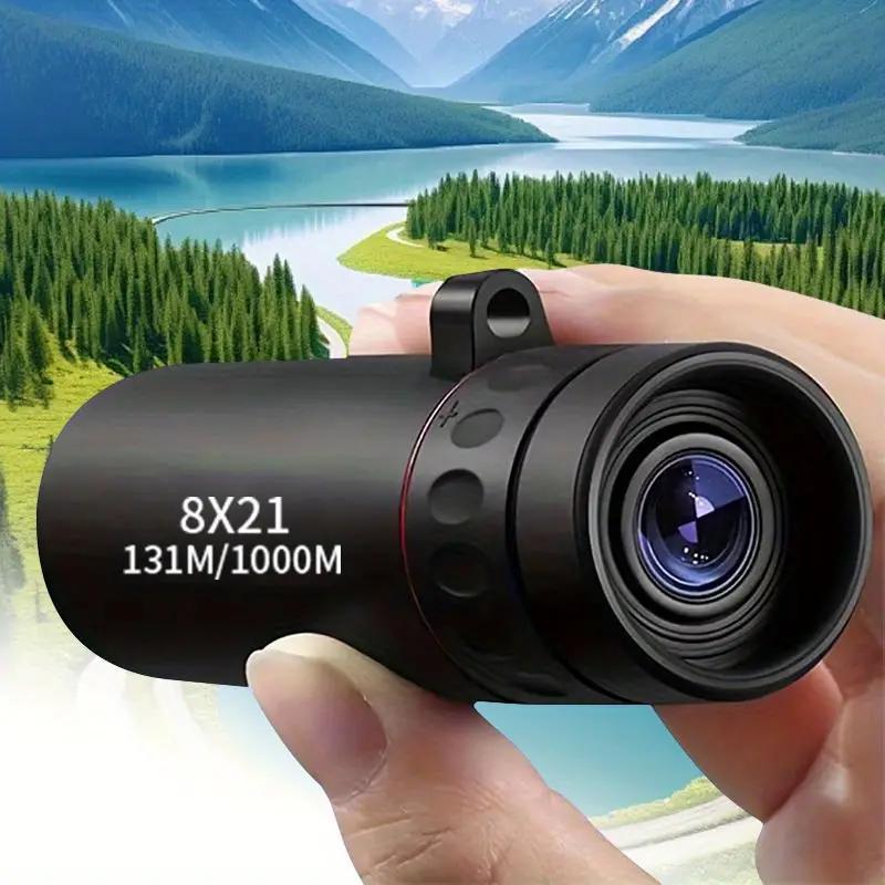 Portable Mini Monocular Telescope, 8x21 Outdoor Binoculars, Bak4 Prism FMC Coated Binoculars for Concert, Competition, Hunting, Fishing, Christmas Gift