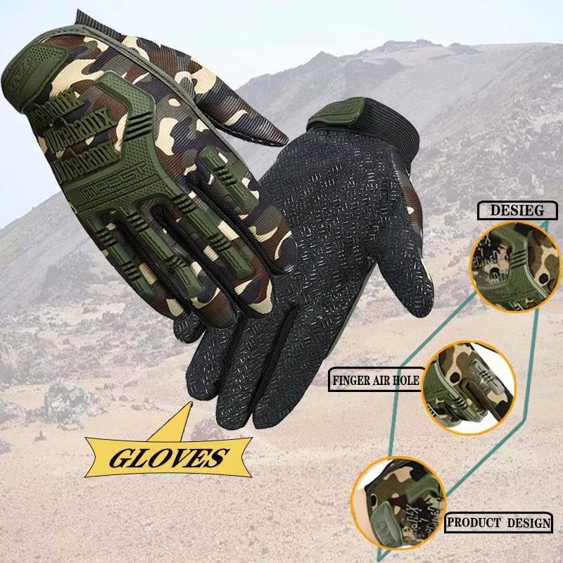 Full Finger Protective Gloves, Training Fighting Outdoor Bicycle Riding Gloves, Sports Gloves for Men & Women