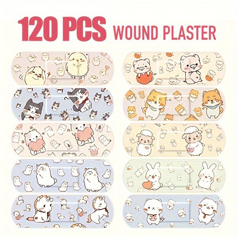 Cute Cartoon Pattern Self Adhesive Bandage, 120pcs set Waterproof Breathable Bandage Sticker, Sports Tape for Home & Outdoor