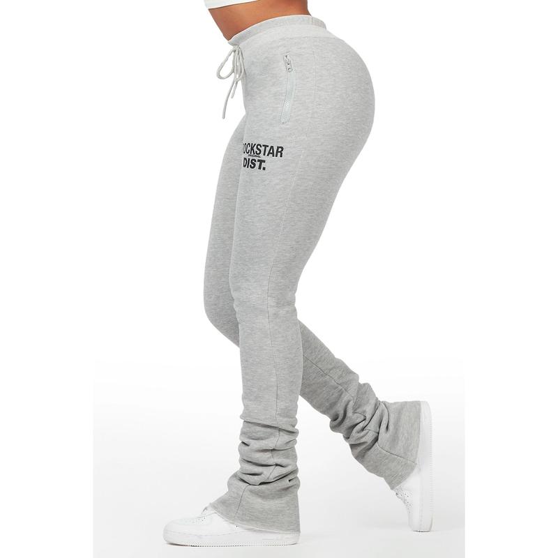 Juliana Heather Grey Super Stacked Track Pant