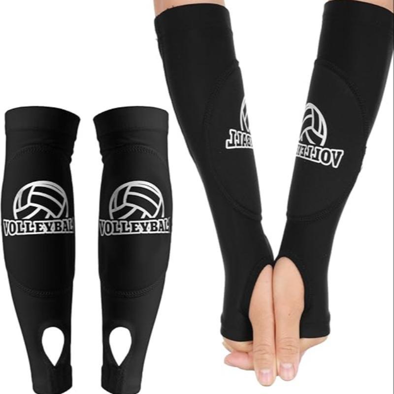 Volleyball Arm Sleeve, 1 Pair Volleyball Sports Arm Sleeve with Protective Foam Pad & Thumb Hole, Arm Protector for Volleyball, Sports Equipment