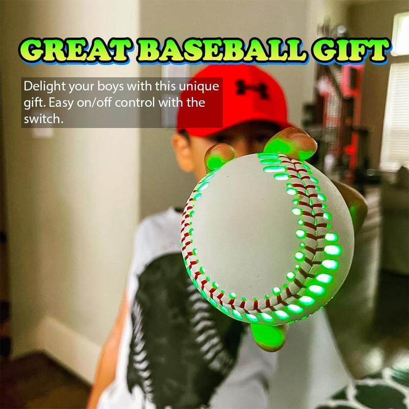 Light Up Baseball, Glow in The Dark Baseball, Perfect Baseball Gifts for Boys, Girls, Adults, and Baseball Fans, Official Baseball Size and Weight.