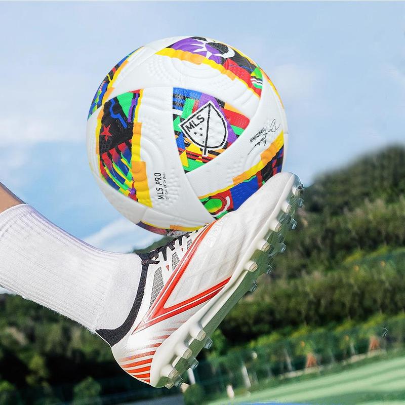 Size 5 Football, Colorful Patchwork Pattern Football, Football Training Ball, Soccer Ball for Training & Competition