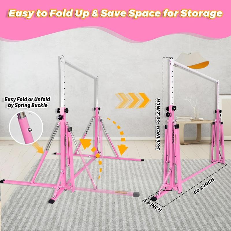 Gymnastics Bar,Horizontal bar,Adjustable Training Gymnastics bar,Triangle Stable Structure Gym Equipment for Home