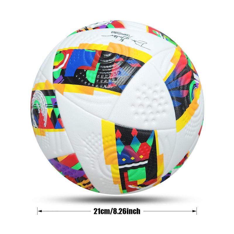 Size 5 Football, Colorful Patchwork Pattern Football, Football Training Ball, Soccer Ball for Training & Competition