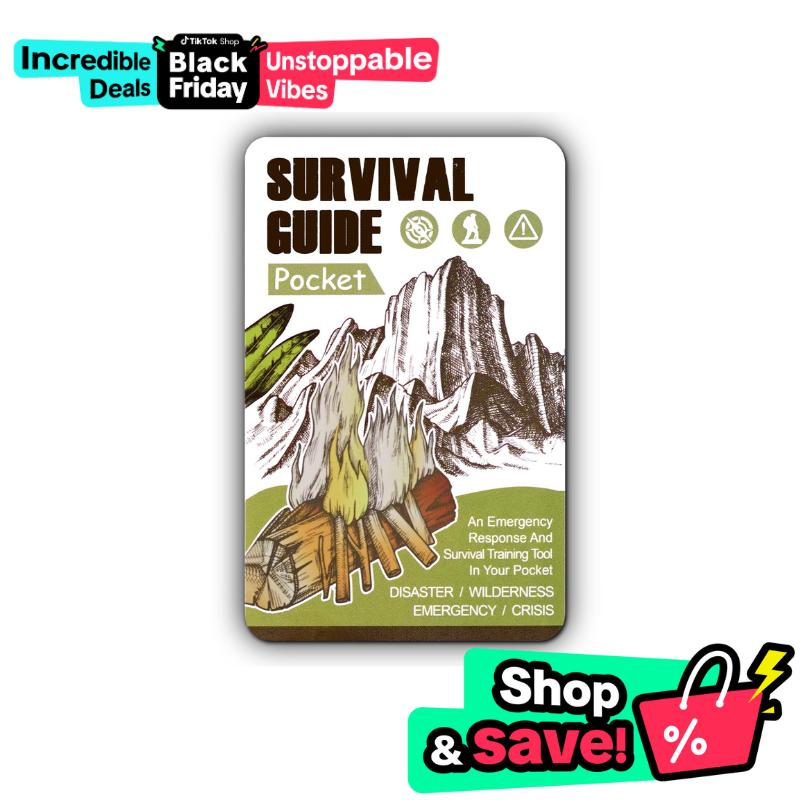 RDS SCM Survival Guide for Emergency Disaster Micro Guide and First Aid Survival Pocket Handbook - Easily Fits in Wallet, Glove Box, or Pouch Emergency Disaster Survival Guide Pocket Handbook