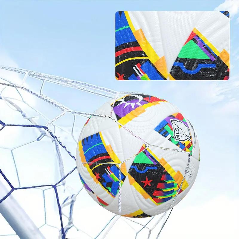 Size 5 Football, Colorful Patchwork Pattern Football, Football Training Ball, Soccer Ball for Training & Competition