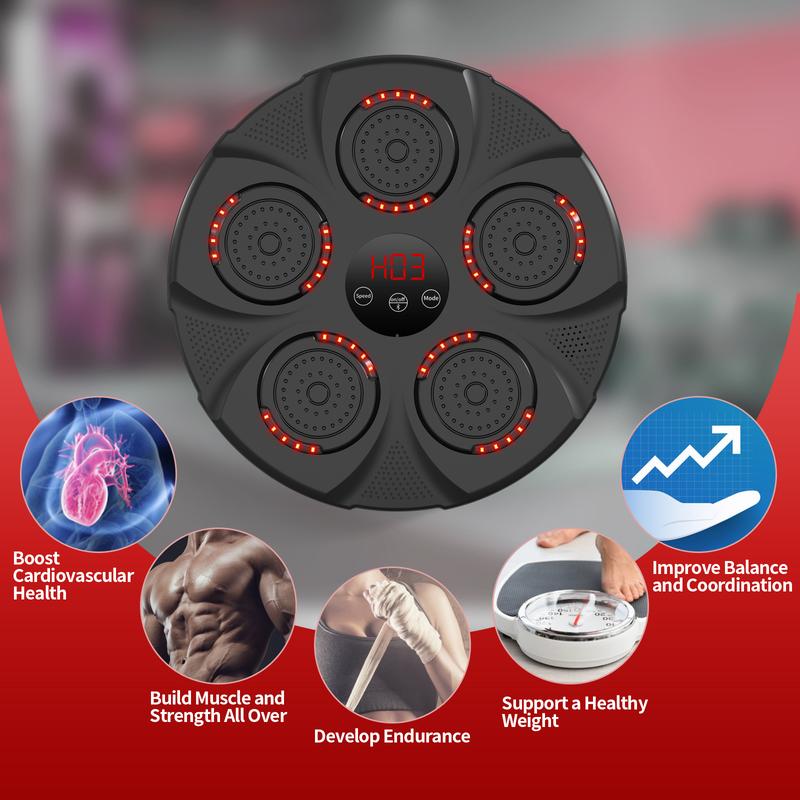 Smart Music Boxing Machine, Indoor Fitness Exercise Smart Music Boxing Machine, Smart Boxing Trainer With Gloves, Sports Accessories Wall Mounted Bluetooth Music Boxing Training Punching Equipment, Intelligent Music Boxing Machine Wall Targets