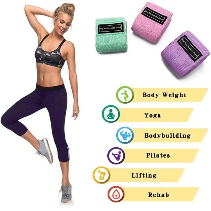 Summer Sports Exercise Resistance Loop Band Set, 3 Counts Elastic Squat Resistance Band, Yoga Stretch Strap, Gym Exercise Equipment For Home Workout, Gymtok, Fall Gift, Boyfriend Gift, Christmas Gift