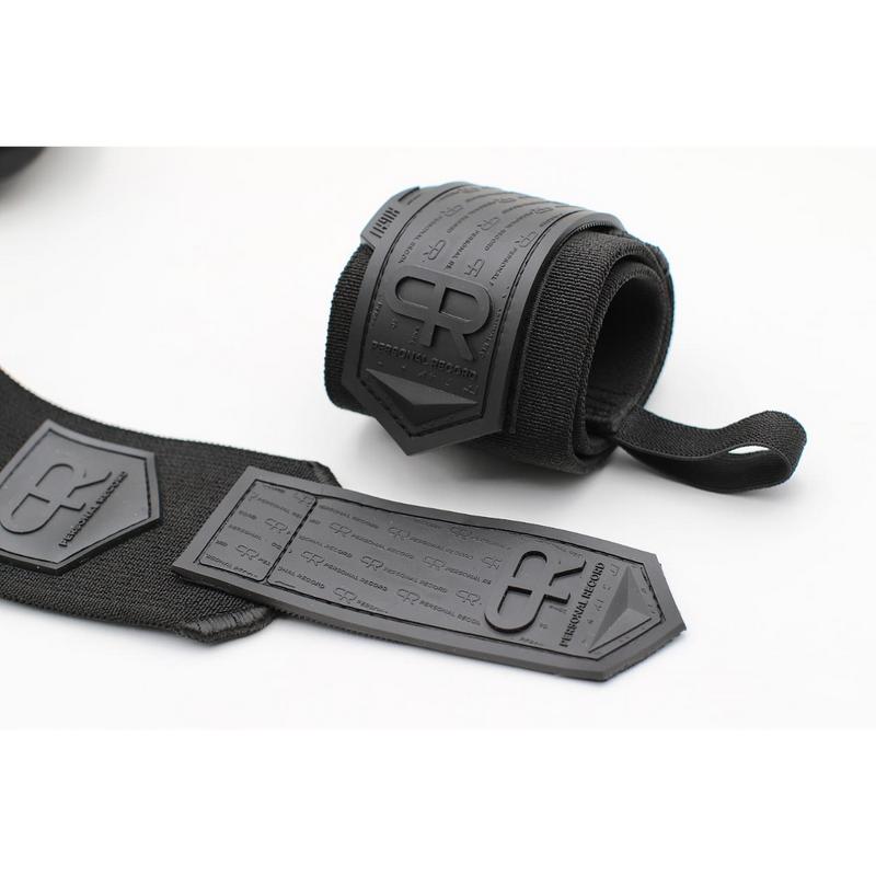 Personal Record Heavy Duty Premium Wrist Wraps PR901 - All Black