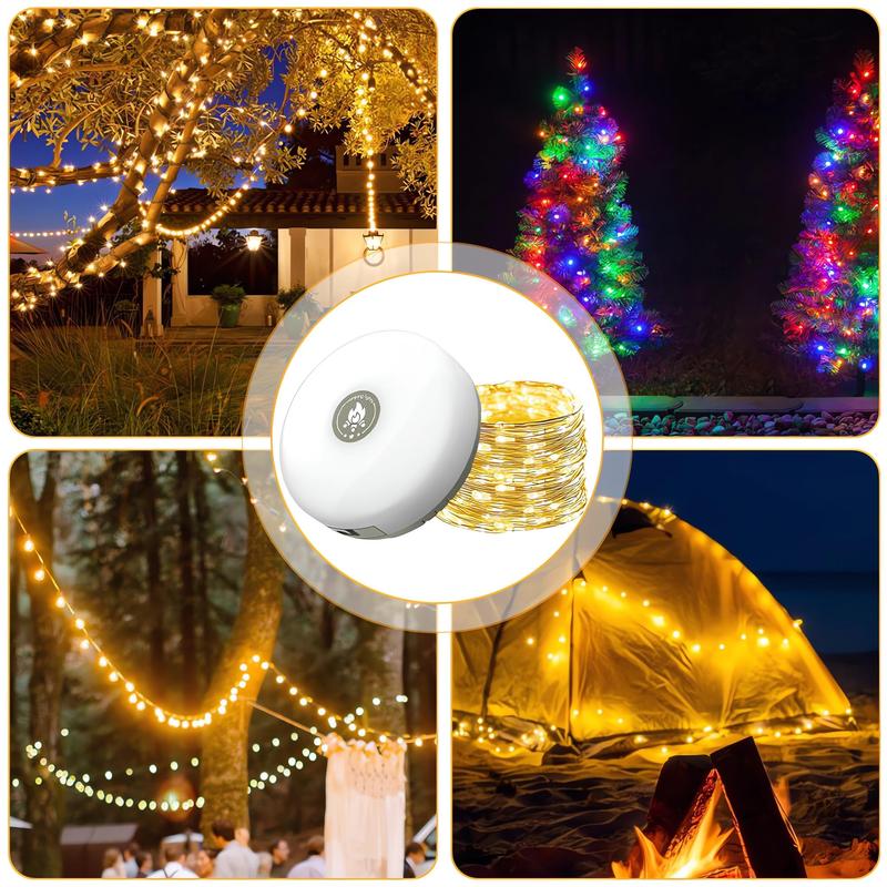 Christmas decorations Rechargeable Camping String Lights Outdoor Waterproof 2 in 1, Camping String Lights, Outdoor Portable String Lights, Retractable LED Tent Camping Rechargeable Fairy Tale Lights, Camping Decoration LED String Lights