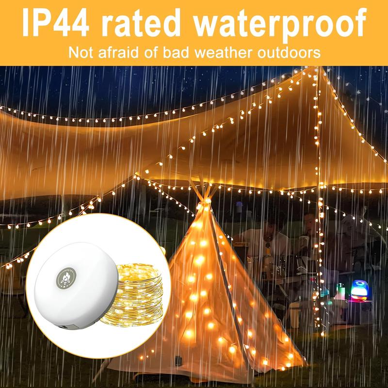 Christmas decorations Rechargeable Camping String Lights Outdoor Waterproof 2 in 1, Camping String Lights, Outdoor Portable String Lights, Retractable LED Tent Camping Rechargeable Fairy Tale Lights, Camping Decoration LED String Lights