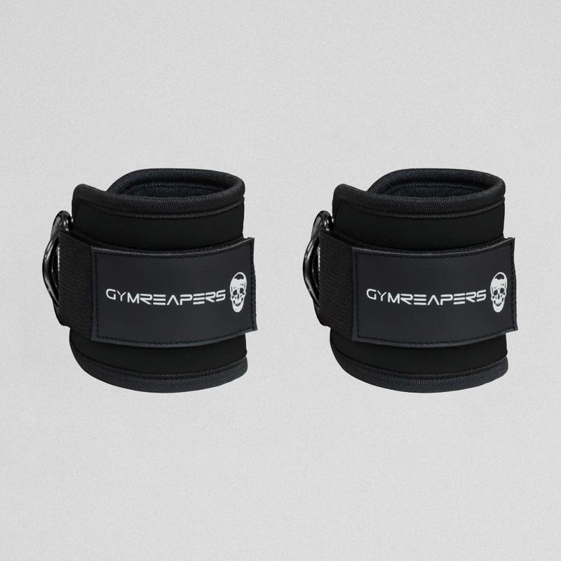 GYMREAPERS Ankle Straps for Lower Body Workouts - (Pair) Fitness Equipment for Cable Pulley Systems