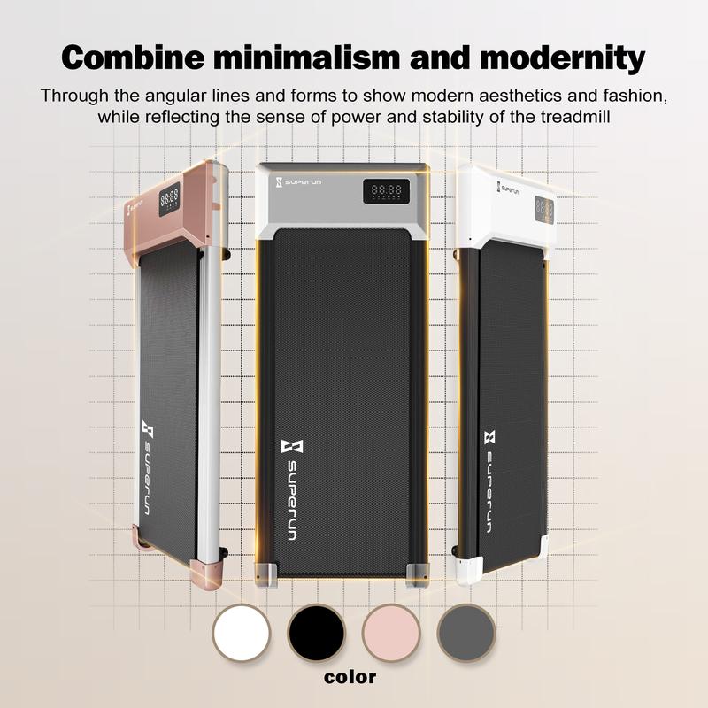 BA04 Walking Pad Under Desk Treadmill For Home and Office Use Exercise Data Recording with Wheels Removable Fitness Equipment