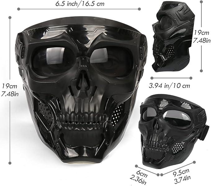 Skull Goggles Mask for ATV Motorcycle Riding Skiing Halloween CS Game Role Playing Skull Mask