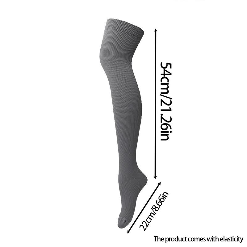 Thigh High Compression Socks, 3 Pairs Unisex Running Socks, Sports Socks for Running, Travel, Cycling, Hiking, Running Socks for Women & Men, Christmas Gift