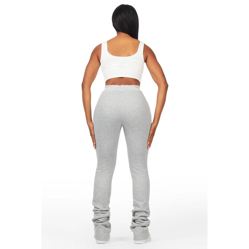 Juliana Heather Grey Super Stacked Track Pant