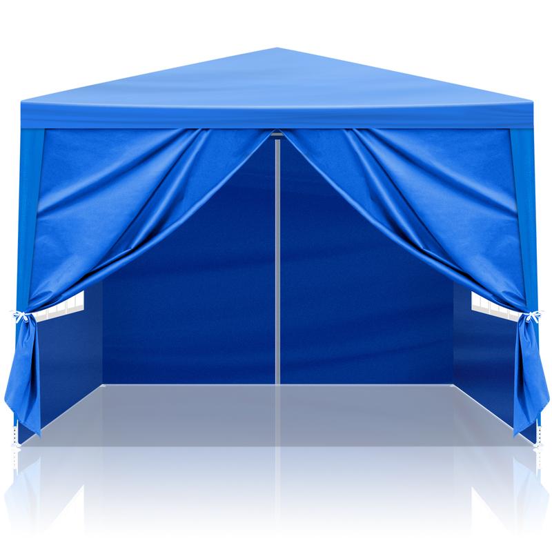 SY-10'x10' Gazebo Waterproof Outdoor Canopy Patio Tent Party Tent for Wedding BBQ Cater, Blue