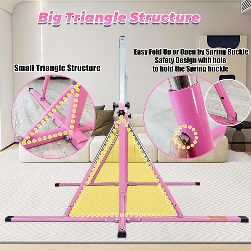 Gymnastics Bar,Horizontal bar,Adjustable Training Gymnastics bar,Triangle Stable Structure Gym Equipment for Home