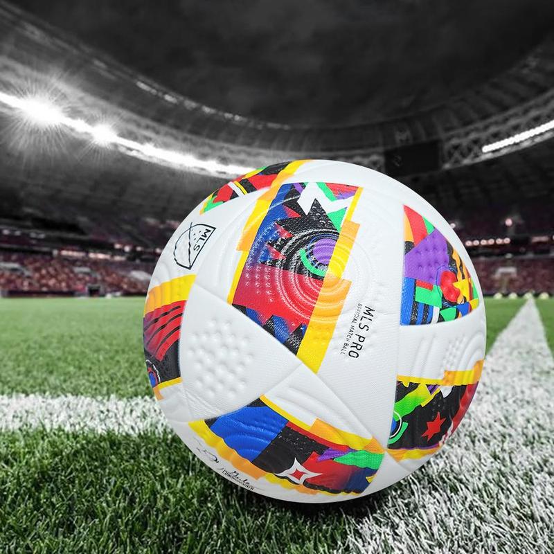 Size 5 Football, Colorful Patchwork Pattern Football, Football Training Ball, Soccer Ball for Training & Competition