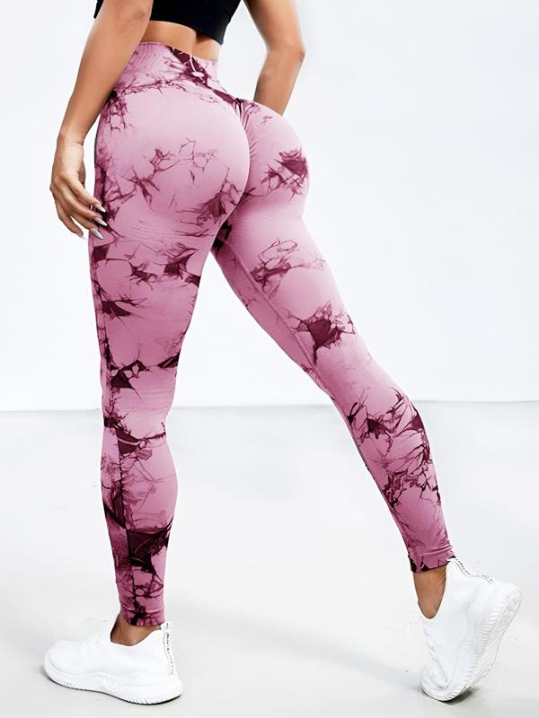 Women's Tie Dye High Waist Scrunch Sports Leggings, Compression Pants, Casual Comfy Breathable Seamless Skinny Pants for Yoga Gym Workout, Fall Outfits 2024, Fall Hip Lifting Gym Fitness Sport Leggings, Gym Clothing, 90s Clothes Utah Girl Fits