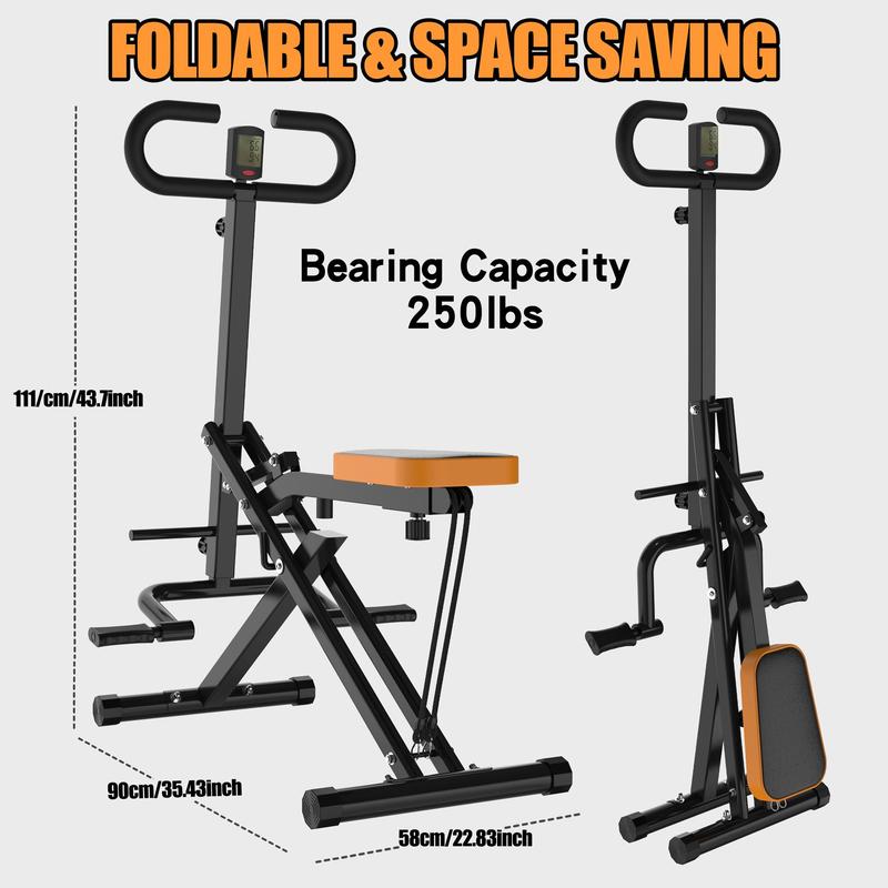 [Dumominc] Home Squat Machine - Auxiliary Trainer, Foldable Resistance Band, Used for Hip Muscle Exercise, Back, Leg Compression, and Home Gym Fitness