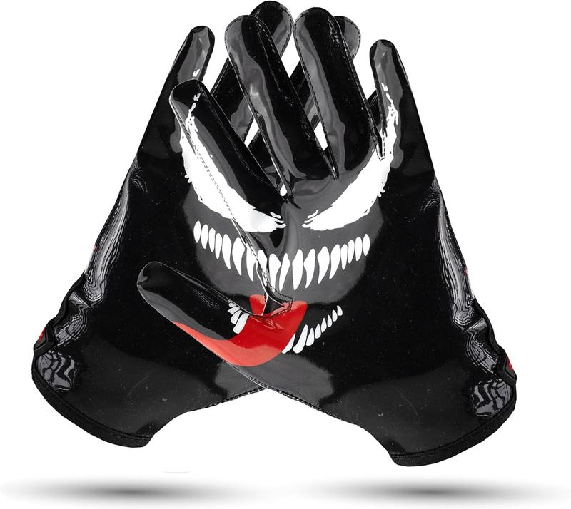 Villain Football Gloves - Enhanced Grip, Lightweight Performance Gloves for Receiver & Lineman -  for Youth & Adults in All Weather Conditions (Multiple Colors & Sizes) (Adult Sizes)