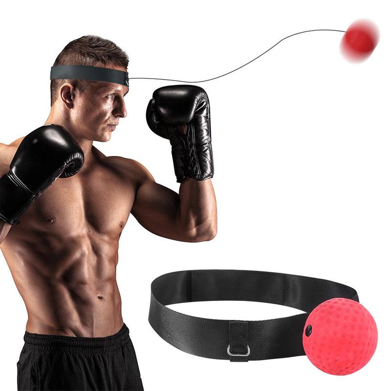 Gym Accessories Head-mounted Boxing Reaction Ball, Magic Elastic Speed Ball, Workout Equipment Fitness & Entertainment Equipment for Adults & Beginners