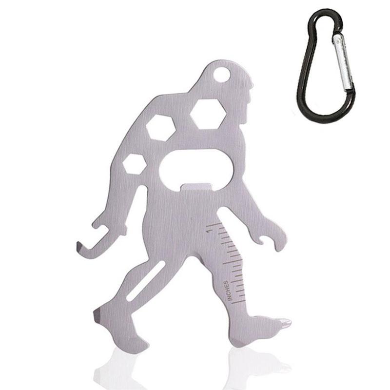 Stainless Steel Multifunctional Tool Card, Outdoor Backpack Hanging Tool Card, Keychain Tool Card, Multitool Card for Outdoor Camping Hiking