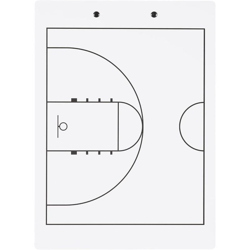 Basketball White Dry Erase Coaches Clipboard | Double-Side Basketball Coaching Whiteboard with Marker