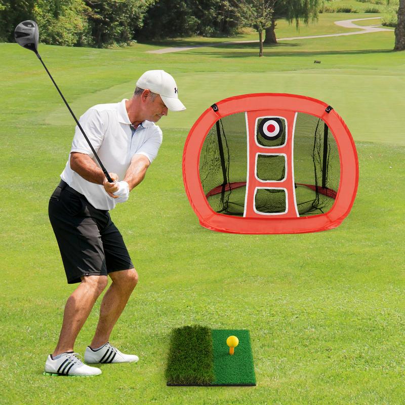 Golf Chipping Net, Portable Golf Net, Golf Practice Net Target with Mat and Balls, Golf Stuff Training Accessories for Backyard, Outdoor & Indoor Golf Games for Chipping Accuracy & Swing Practice