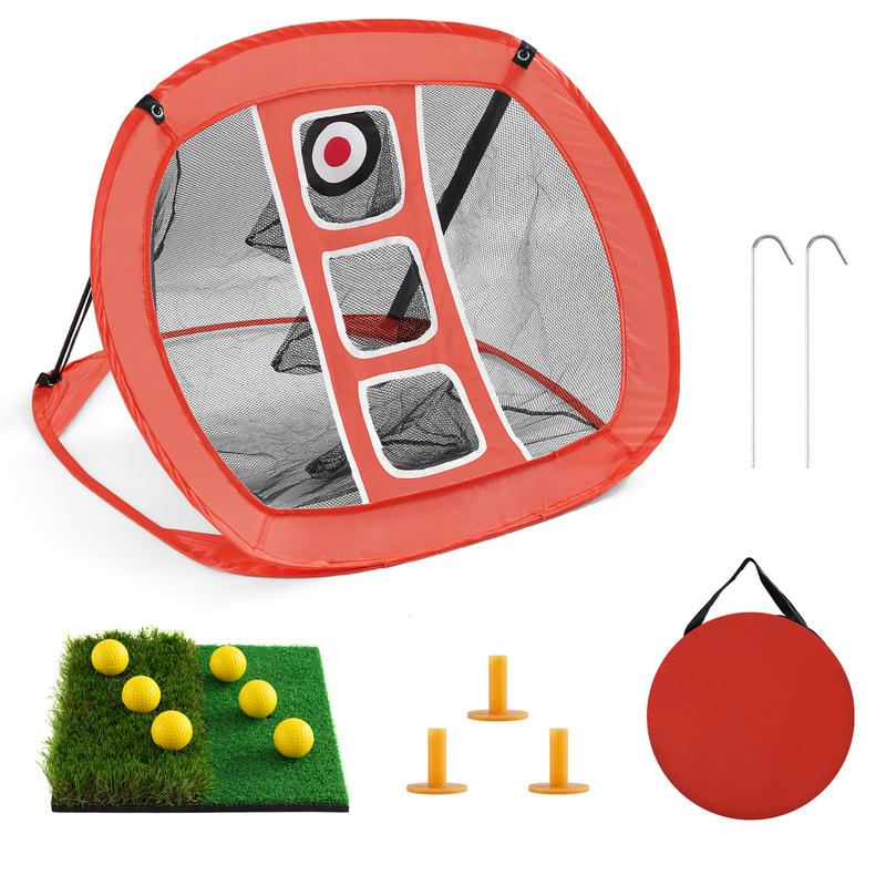 Golf Chipping Net, Portable Golf Net, Golf Practice Net Target with Mat and Balls, Golf Stuff Training Accessories for Backyard, Outdoor & Indoor Golf Games for Chipping Accuracy & Swing Practice