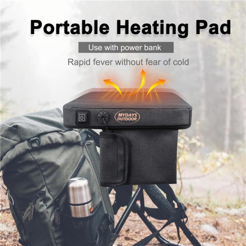 Camping Heating Seat Cushion, Outdoor Camping USB Heating Seat Cushion, Autumn & Winter Anti-freeze Heating Pad for Camping, Hiking, Outdoor, Christmas Gift