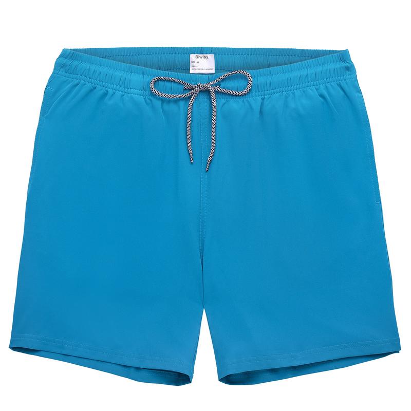 Mens Swimming Shorts Quick Dry Beach Trunks Swimwear with Mesh Lining  Breathable Mens Bathing Suits blue high waisted Swimming Shorts Mesh Lining