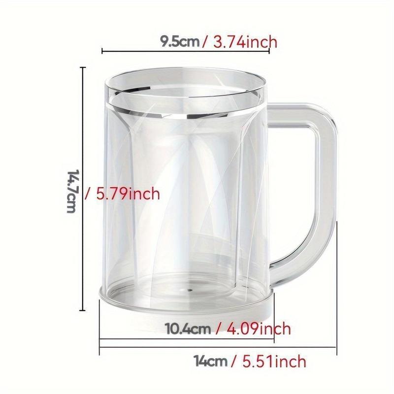 2 in 1 Beer Glass with Built-in Ice Cube Maker, 1 Count Multifunctional Beer Cup, Outdoor Tableware for Camping & Hiking