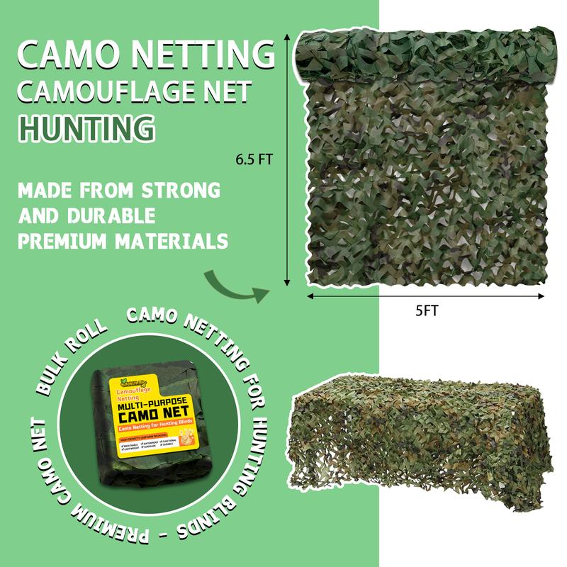 Camo Netting Camouflage Netting, Military Camo Net Cover Outdoor for Hunting Blinds, Army Surplus Camo Theme Party Decorations