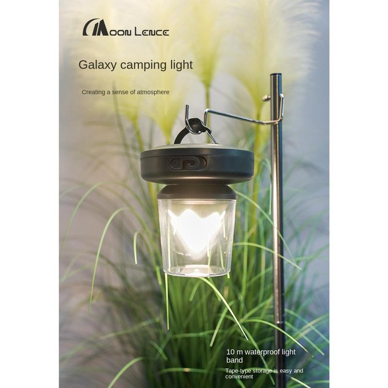 camping string lights Retractable LED Rechargeable Lighting: Vintage, Multifunctional, Portable Outdoor Camping Lantern with Ambient Light outdoor camp