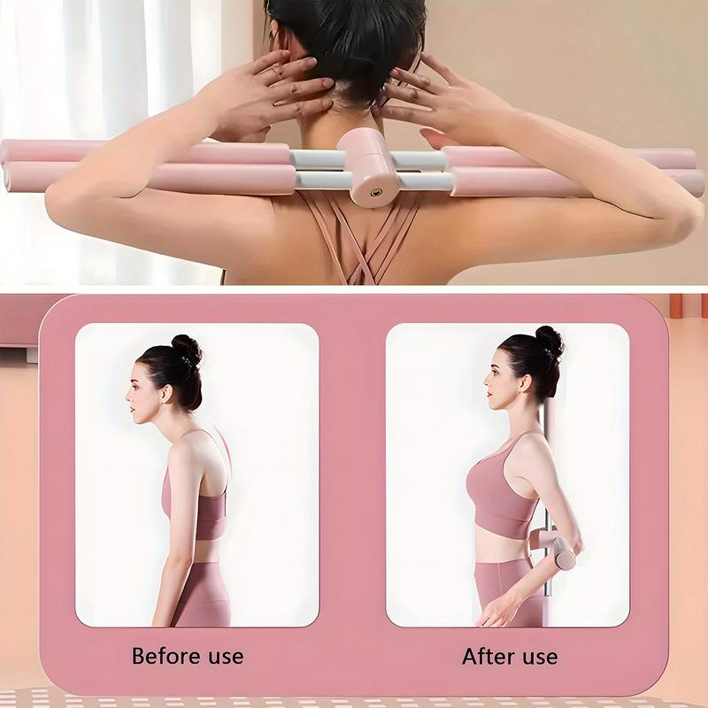 Yoga Wand Posture Brace, Retractable Yoga Wand Stretching Tool, Yoga Training Stick for Posture Correction Humpback Correction Stick