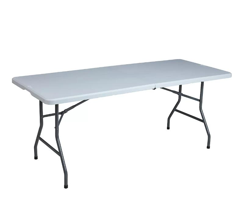 6FT Plastic Folding Table Portable Dining Picnic Party Table w  Carrying Handle