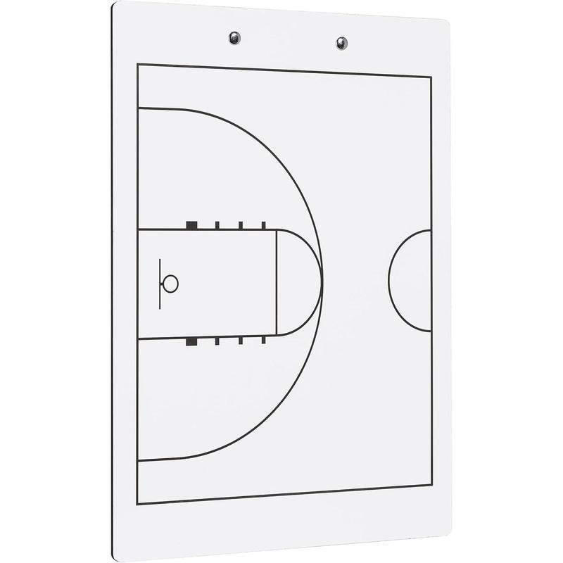 Basketball White Dry Erase Coaches Clipboard | Double-Side Basketball Coaching Whiteboard with Marker