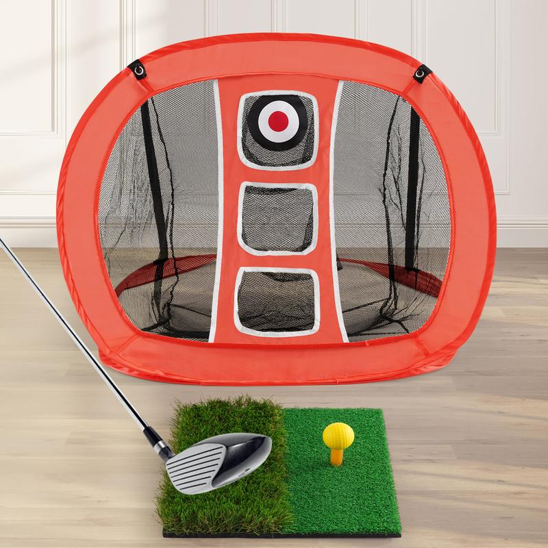 Golf Chipping Net, Portable Golf Net, Golf Practice Net Target with Mat and Balls, Golf Stuff Training Accessories for Backyard, Outdoor & Indoor Golf Games for Chipping Accuracy & Swing Practice