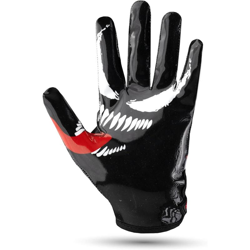 Villain Football Gloves - Enhanced Grip, Lightweight Performance Gloves for Receiver & Lineman -  for Youth & Adults in All Weather Conditions (Multiple Colors & Sizes) (Adult Sizes)