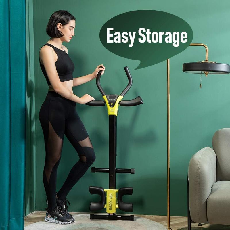 Height Adjustable Ab Trainer Abdominal Whole Body Workout Machine Waist Cruncher Core Toner Leg Thighs Buttocks Shaper with LCD Monitor ab workout machine