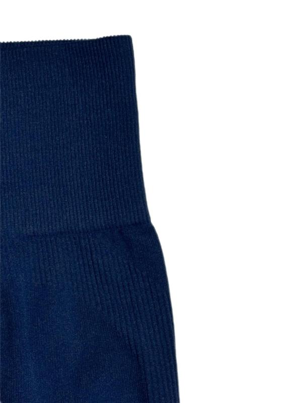 Women's Solid Color Ribbed High Waist Sports Short Leggings, Quick Drying Breathable Comfortable Skinny Shorts, Ladies Sportswear for Indoor Outdoor Wear