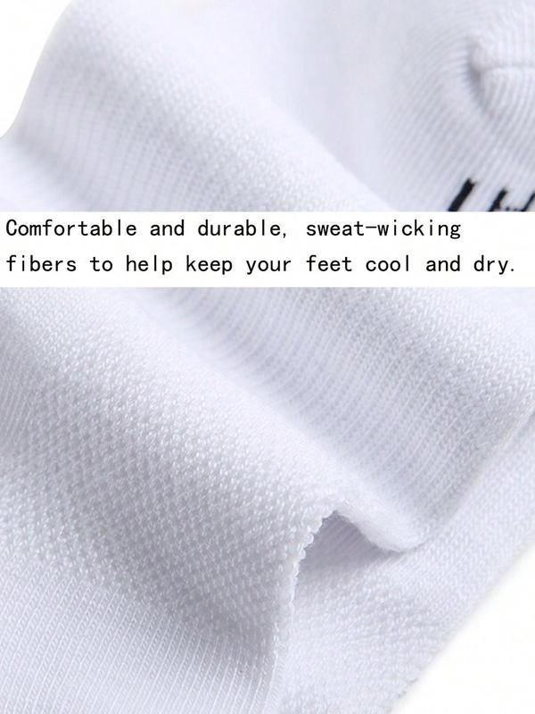 Women's Letter Print Crew Socks, Athletic Quarter Cut Ankle Socks, Soft Comfy Breathable Sports Socks for Daily Wear, Yoga Socks, Compression Socks, Socks for Women, Summer Outfits 2024