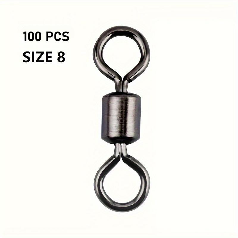 Heavy-duty Fishing Swivel Ring, 100pcs pack Lure Connector, Premium Tackle Accessories for Secure Fishing Connections, Ideal for All Techniques