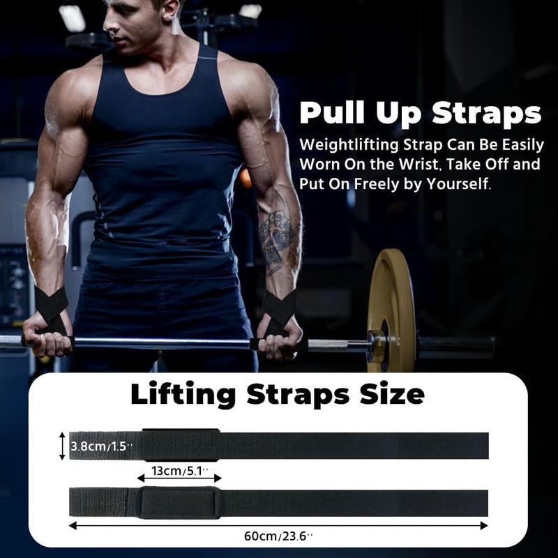 Lifting Straps, Weightlifting Straps, Deadlift Straps with Padded Neoprene for Power Lifting, Bodybuilding, Gym Workout, Strength  & Fitness Workout