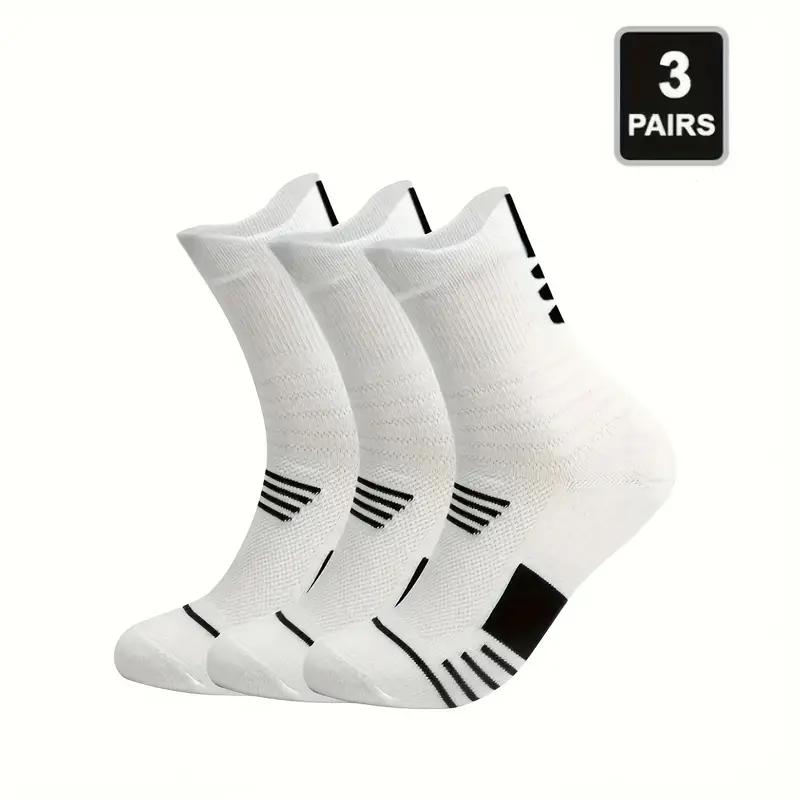 3 Pairs Of Sports Socks, Men's Outdoor Leisure Breathable Sports Running Socks