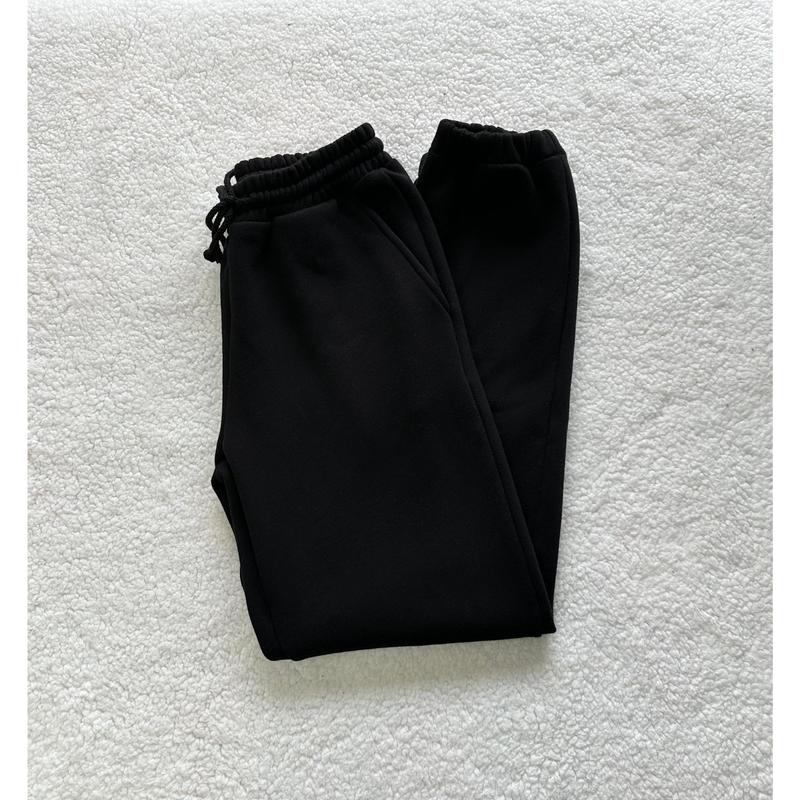 Black Basic Blank Jogger Sweatpants