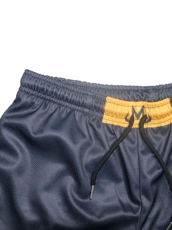 Men's Regular Fit Contrast Binding Drawstring Waist Sports Shorts, Gym Clothing, Gym Shorts, Casual Pocket Shorts, Breathable Men's Bottoms for Running Basketball, Gym Clothes